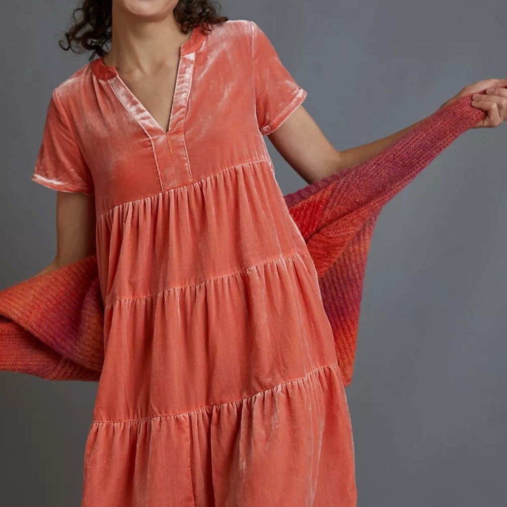 Anthropologie Harper Velvet Tunic Dress Size XL